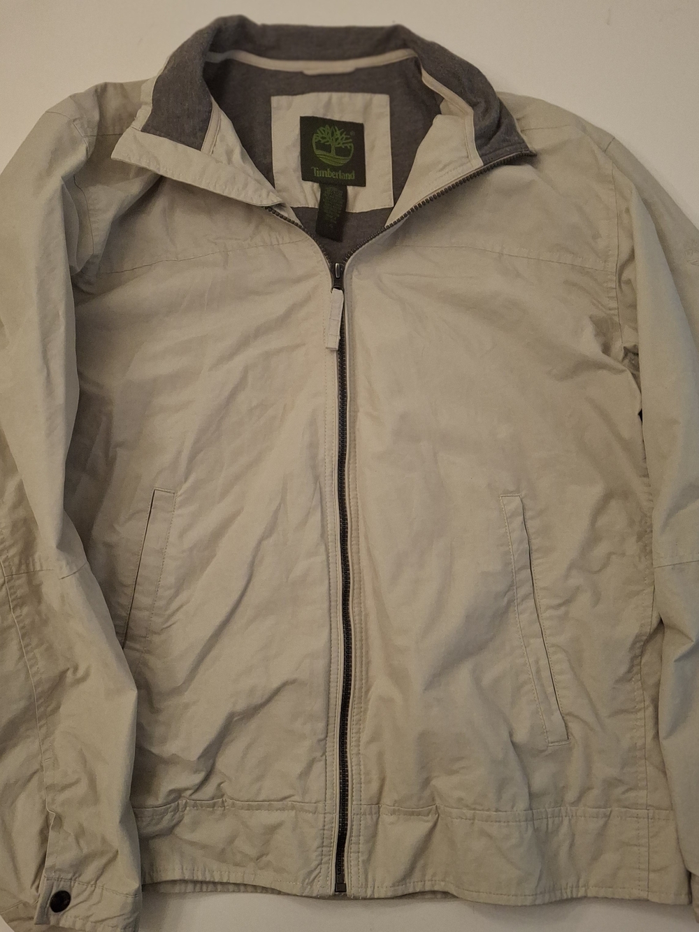 Timberland Men's Light Beige Zip-Front Jacket